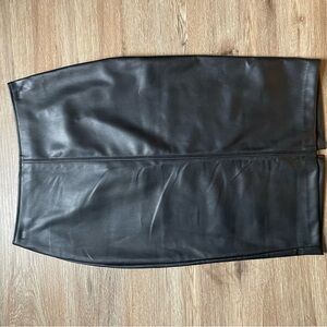 Abercrombie & Fitch Black Leather Skirt -NWOT